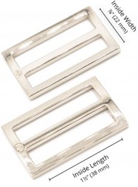 ByAnnie – Widemouth Slider / Regulering 1½”  – 2 stk SØLV