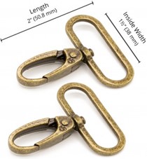 ByAnnie – Swivel Hook/karabiner 1½”  – 2 stk ANTIK