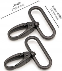 ByAnnie – Swivel Hook/karabiner 1½”  – 2 stk SORT